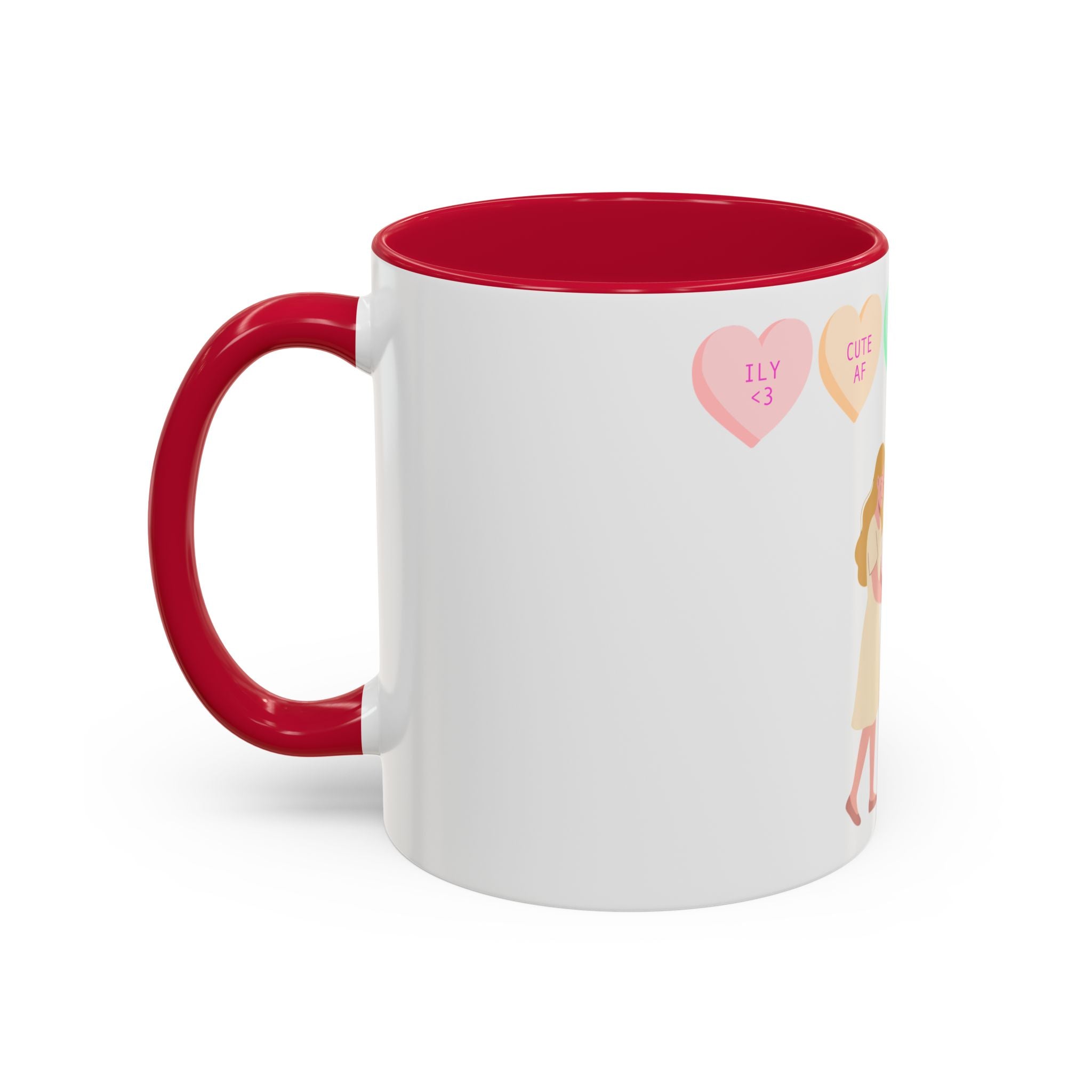 Engagement Proposal Coffee Mug — 'Be Mine' Conversation Hearts Valentine Romance Mug (11oz/15oz)
