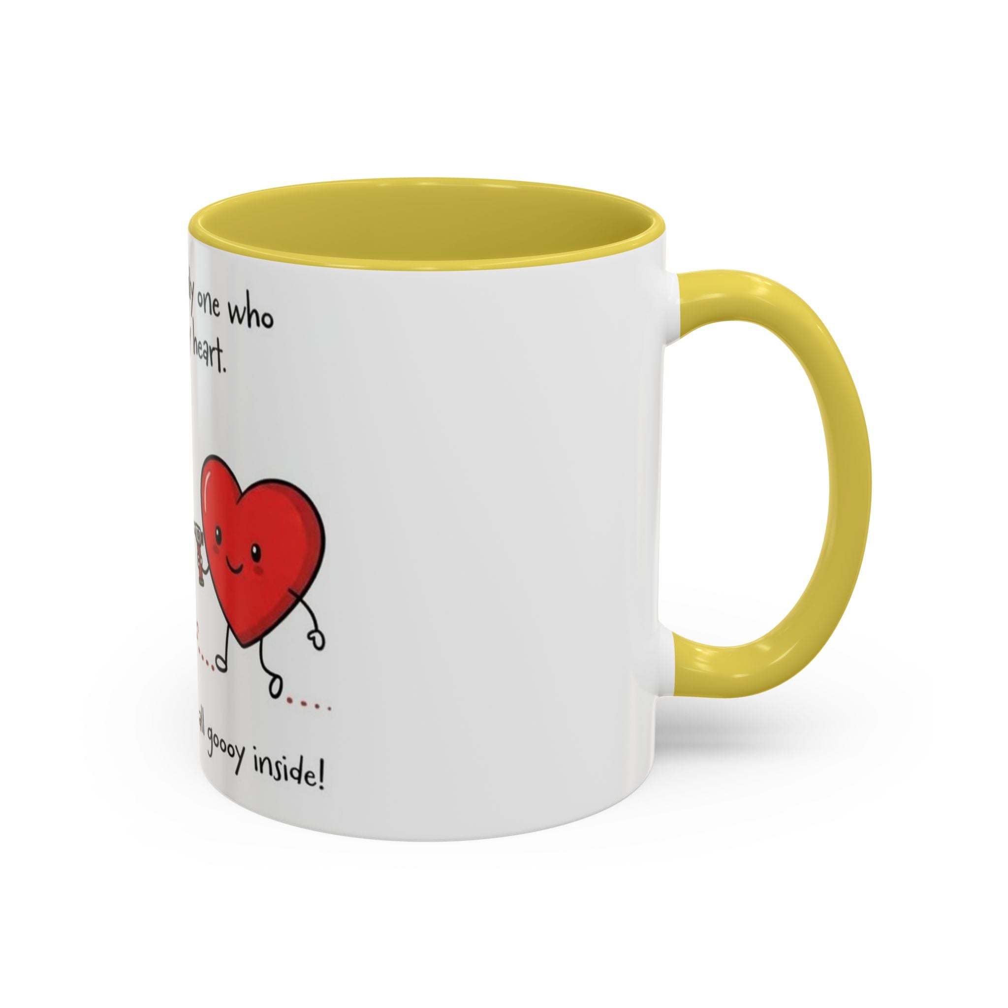 Romantic Coffee Mug — "You’re the only one who melts my heart" Cute Chees e & Heart Valentine Mug