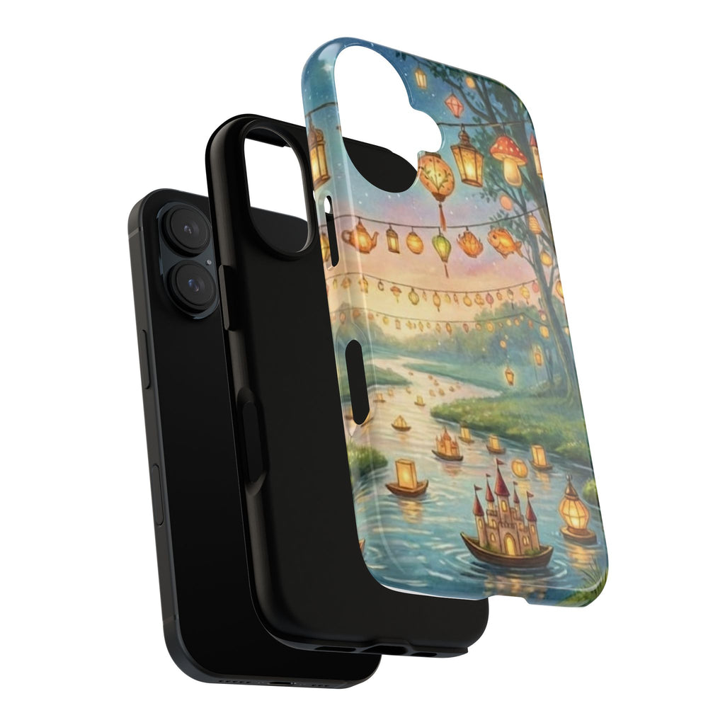 Phone Case — Whimsical Lantern Boat Scene Protective Tough Case