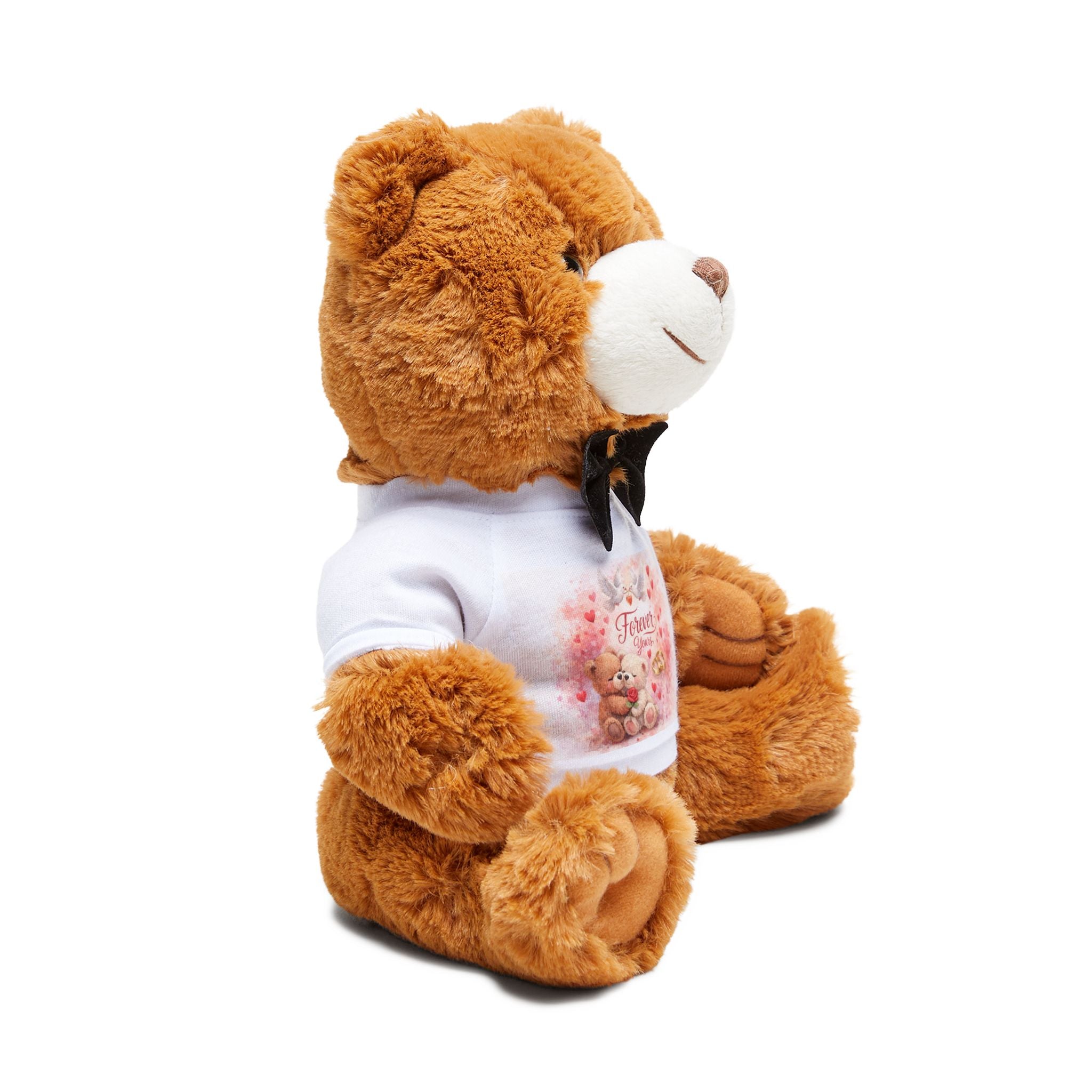 Brown Plush Teddy Bear with T-Shirt — Cute Stuffed Animal Gift for Kids & Occasions