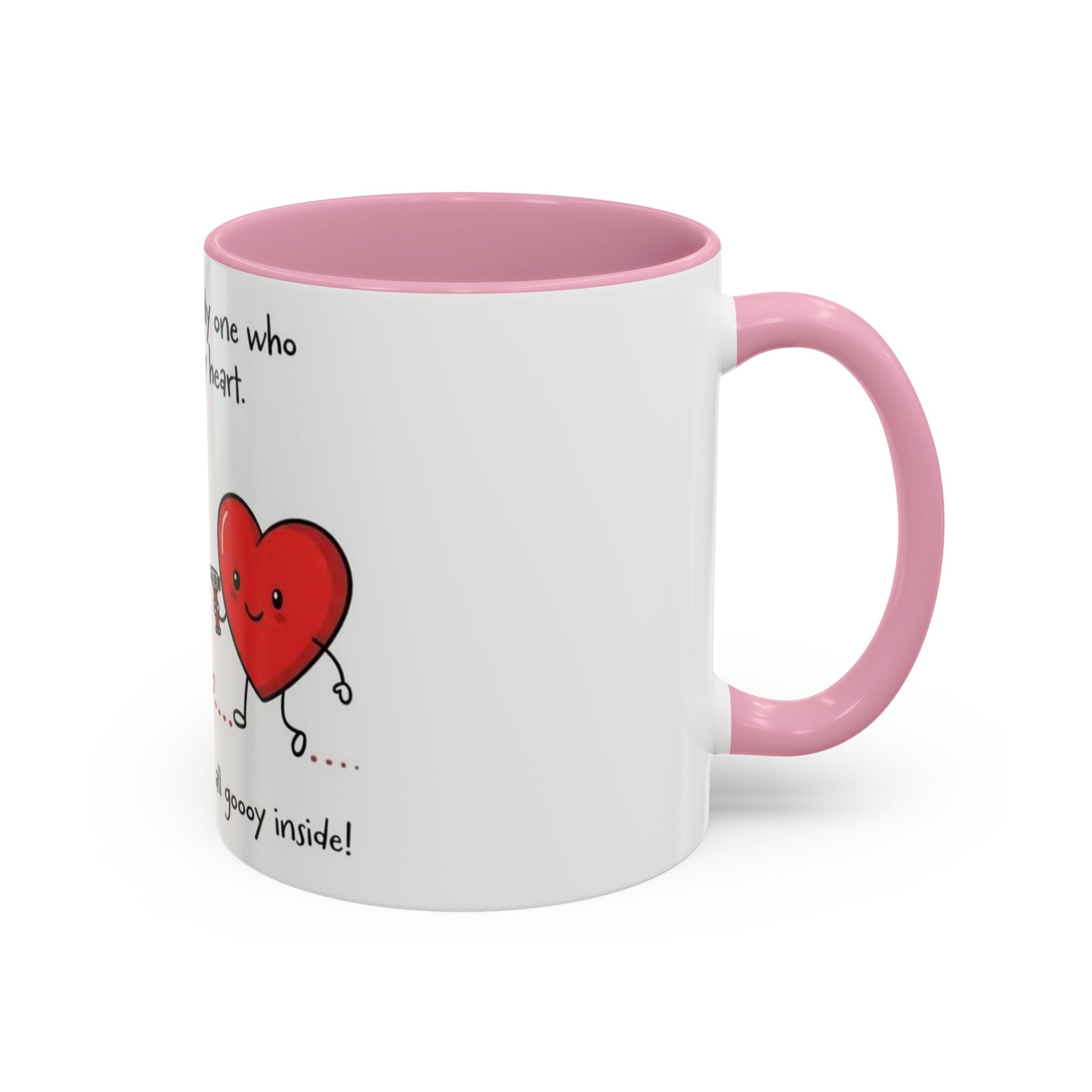 Romantic Coffee Mug — "You’re the only one who melts my heart" Cute Chees e & Heart Valentine Mug