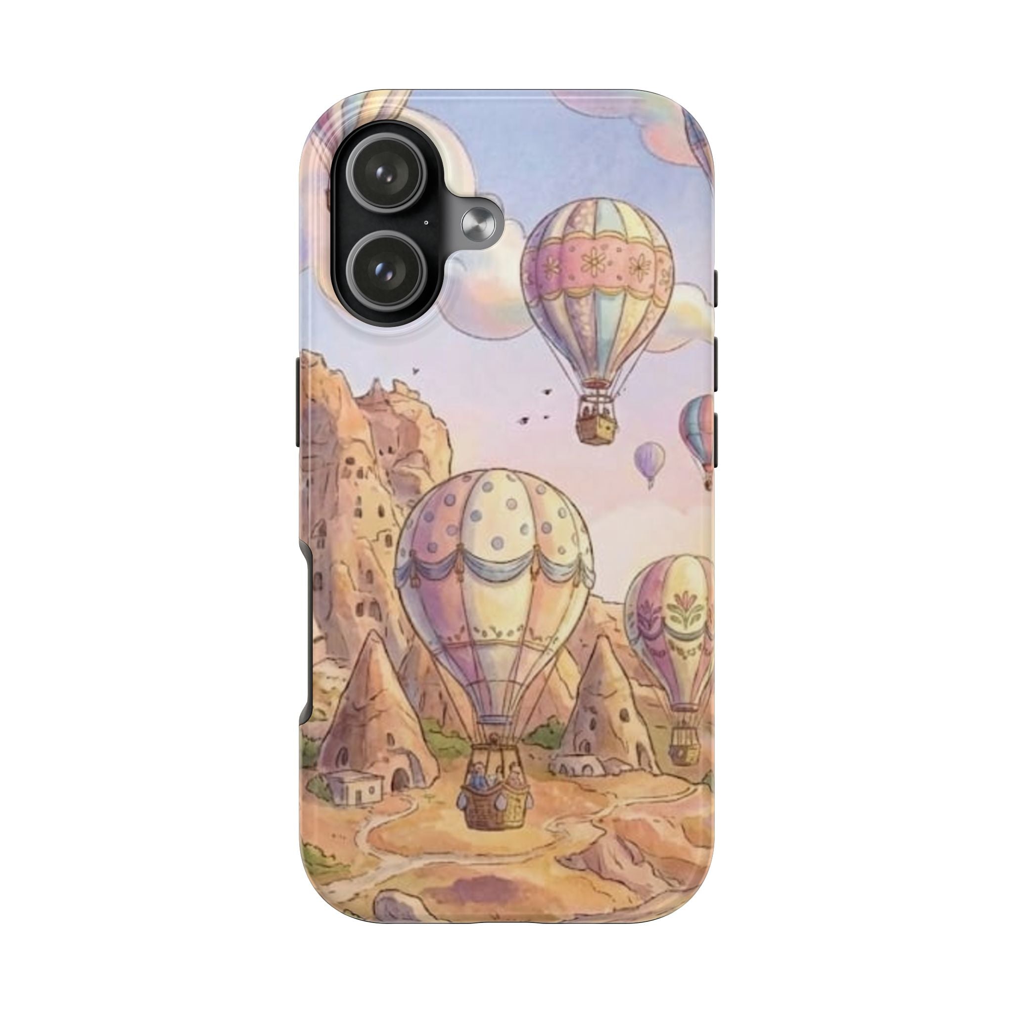 Hot Air Balloon Tough Phone Case — Pastel Adventure Protective Phone Cover