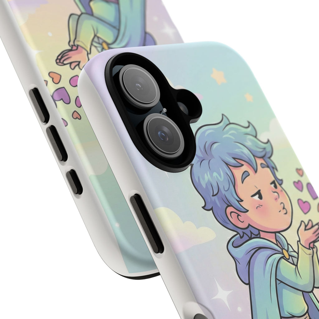 Phone Case — Pastel Prince Blowing Hearts Cute Kawaii Protective Case