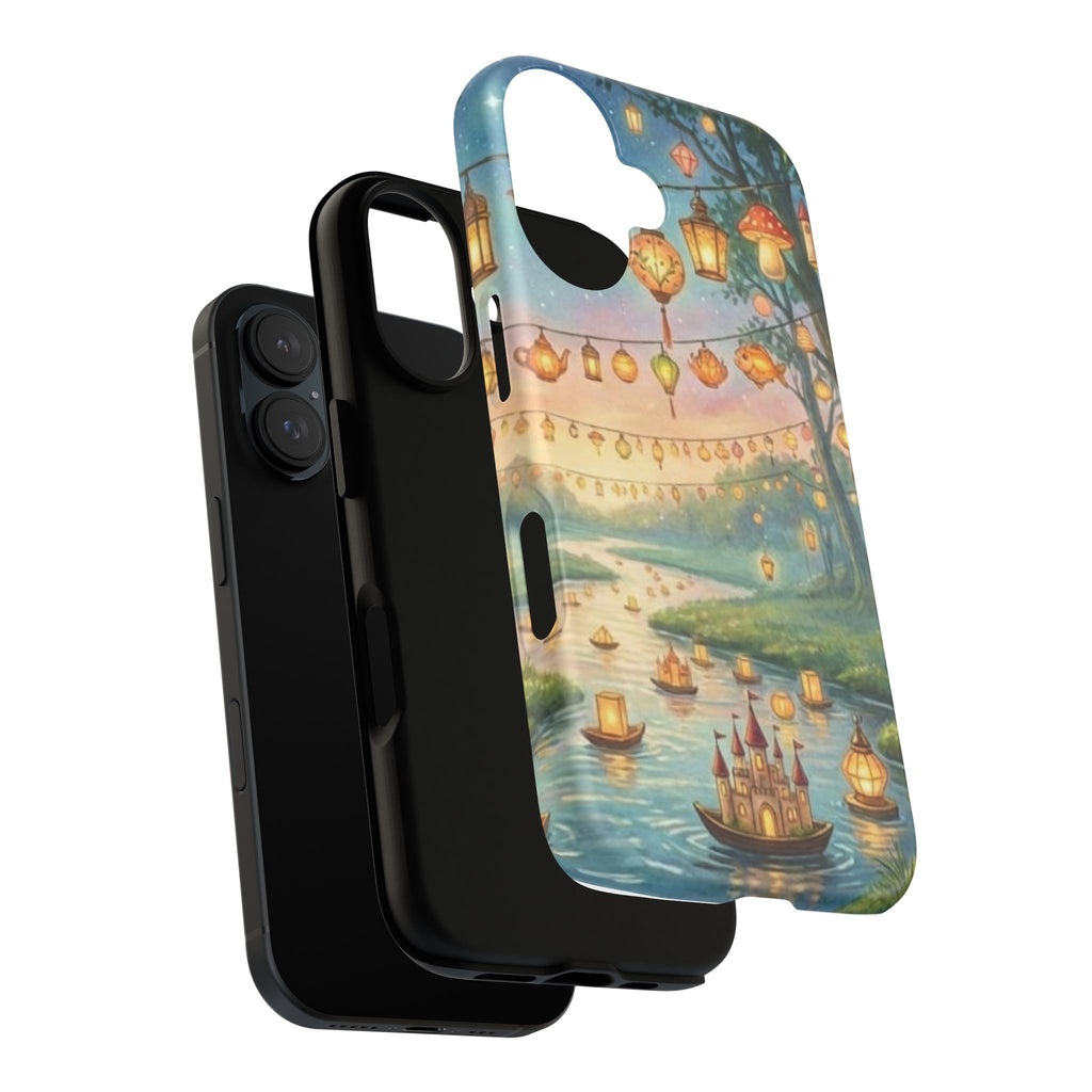 Phone Case — Whimsical Lantern Boat Scene Protective Tough Case