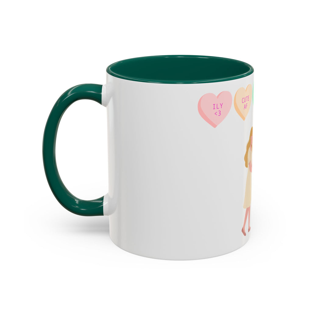 Engagement Proposal Coffee Mug — 'Be Mine' Conversation Hearts Valentine Romance Mug (11oz/15oz)