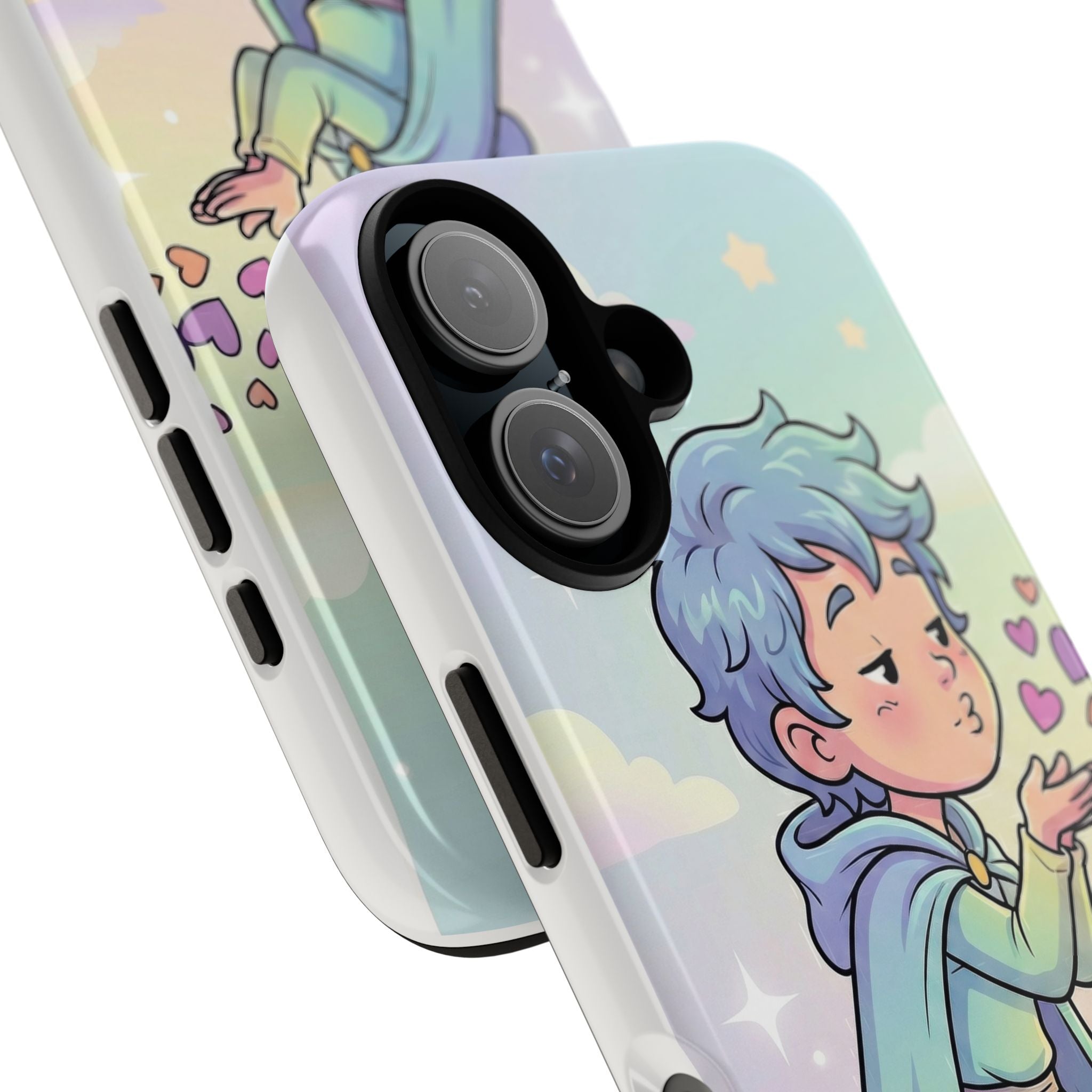 Phone Case — Pastel Prince Blowing Hearts Cute Kawaii Protective Case