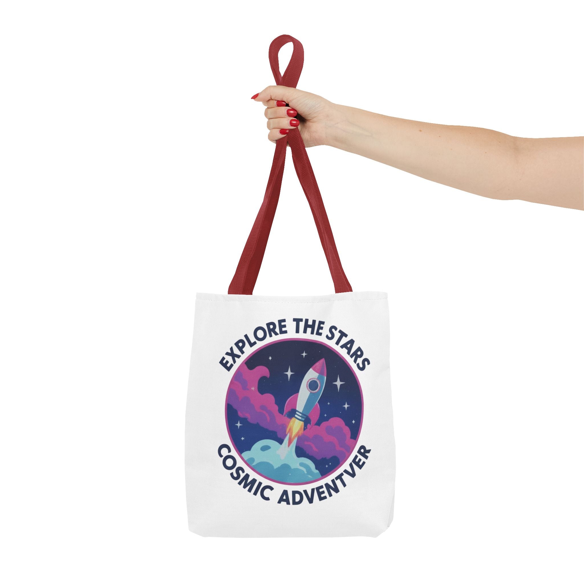 Cosmic Adventurer Tote Bag — "Explore the Stars" Rocket Design