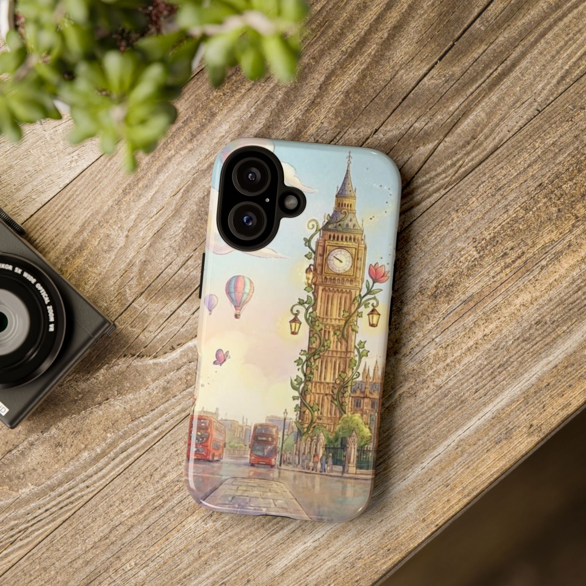London Big Ben Watercolor Phone Case – Vintage Travel iPhone Cover