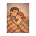 Cozy Couple Minky Blanket – Cute Romantic Plaid Throw