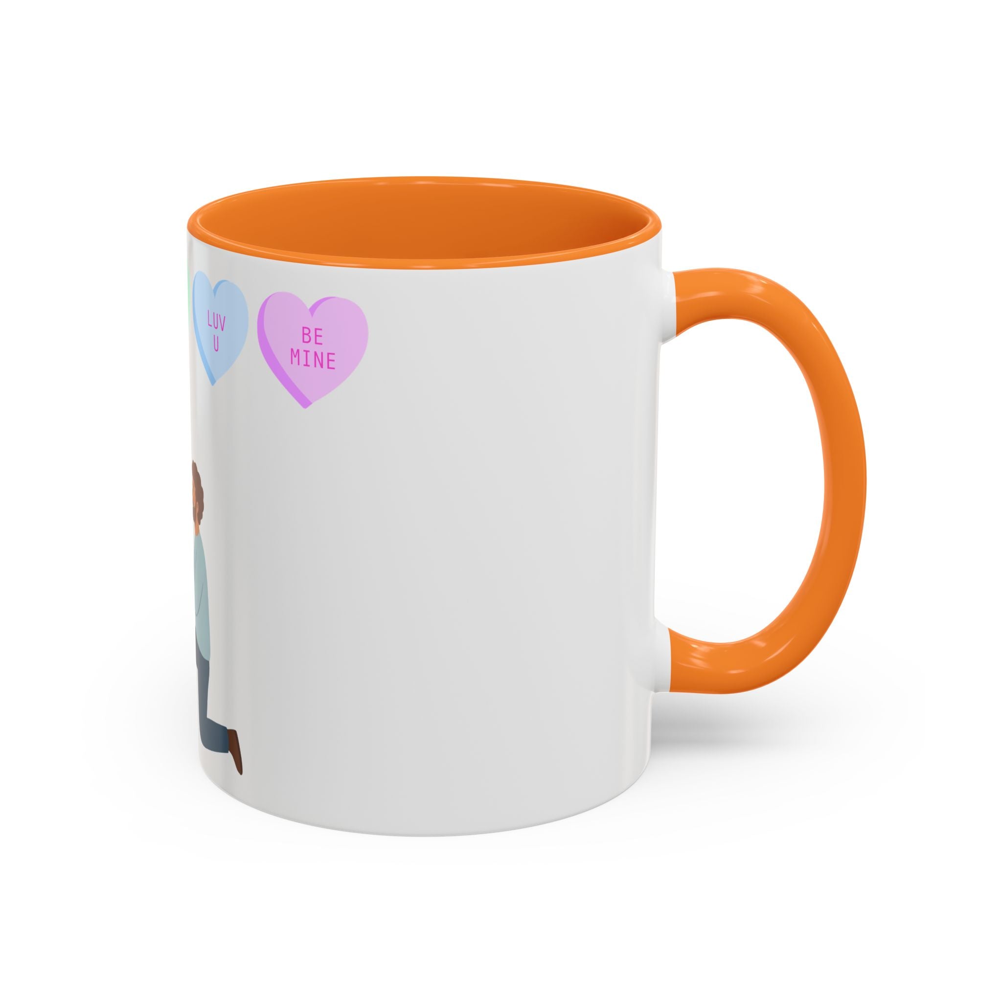 Engagement Proposal Coffee Mug — 'Be Mine' Conversation Hearts Valentine Romance Mug (11oz/15oz)