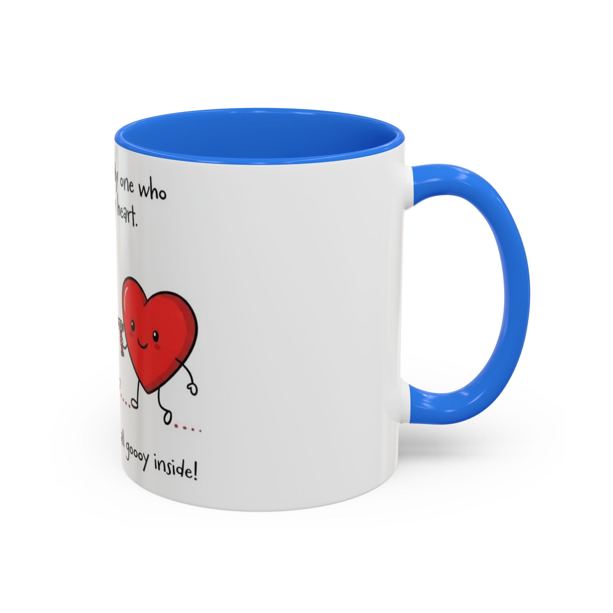 Romantic Coffee Mug — "You’re the only one who melts my heart" Cute Chees e & Heart Valentine Mug