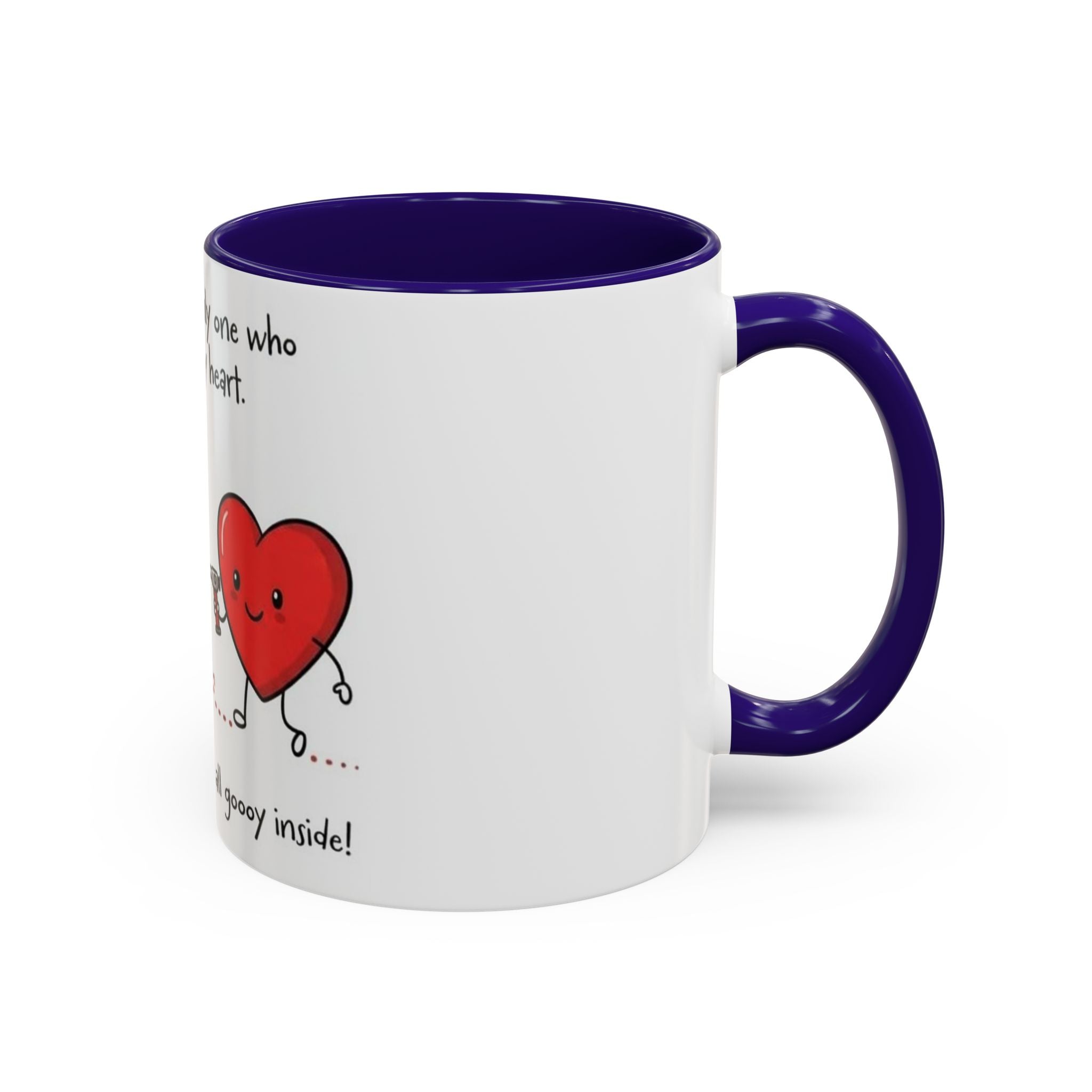 Romantic Coffee Mug — "You’re the only one who melts my heart" Cute Chees e & Heart Valentine Mug