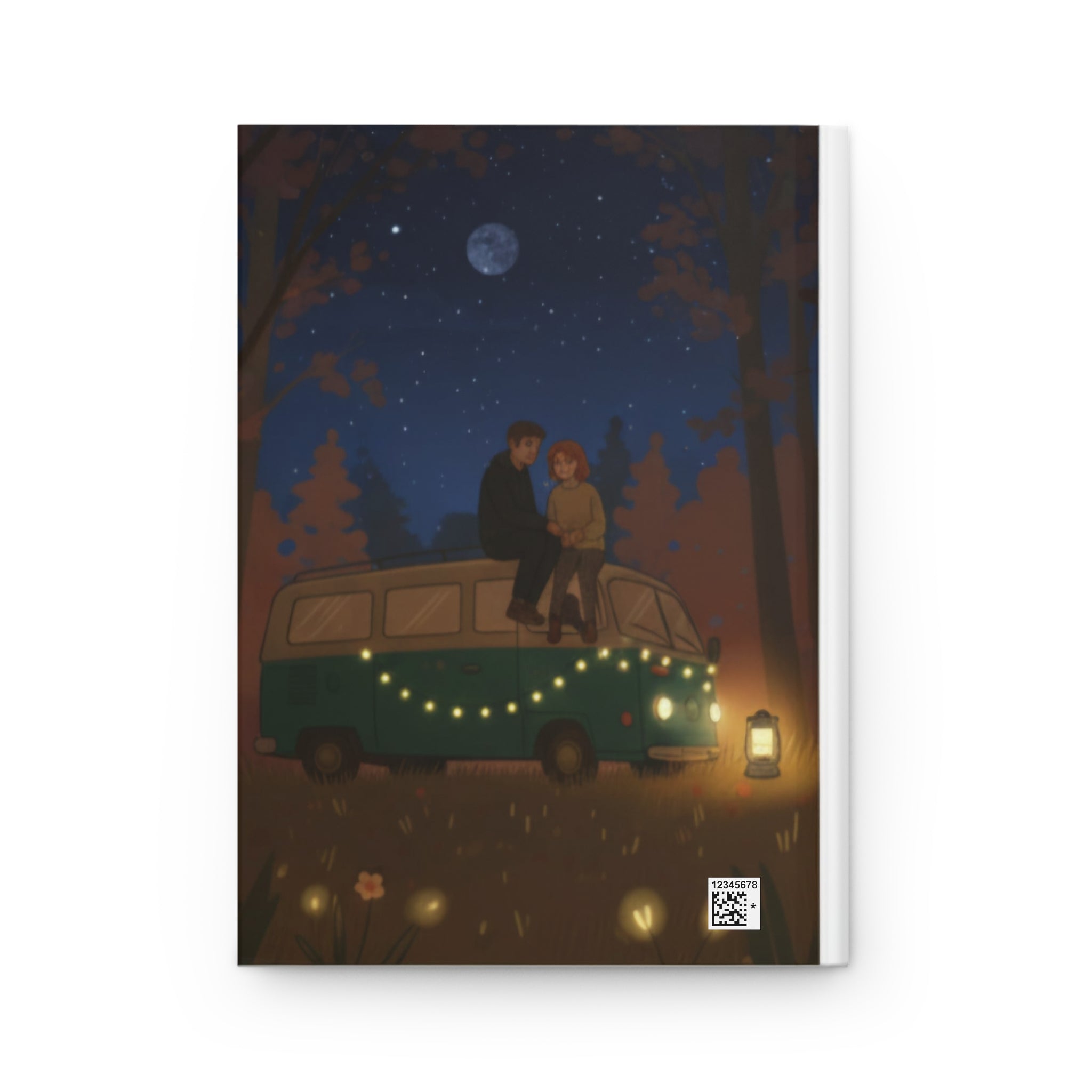 Romantic Camper Journal — Cozy Sunset & Starry Night Hardcover Notebook