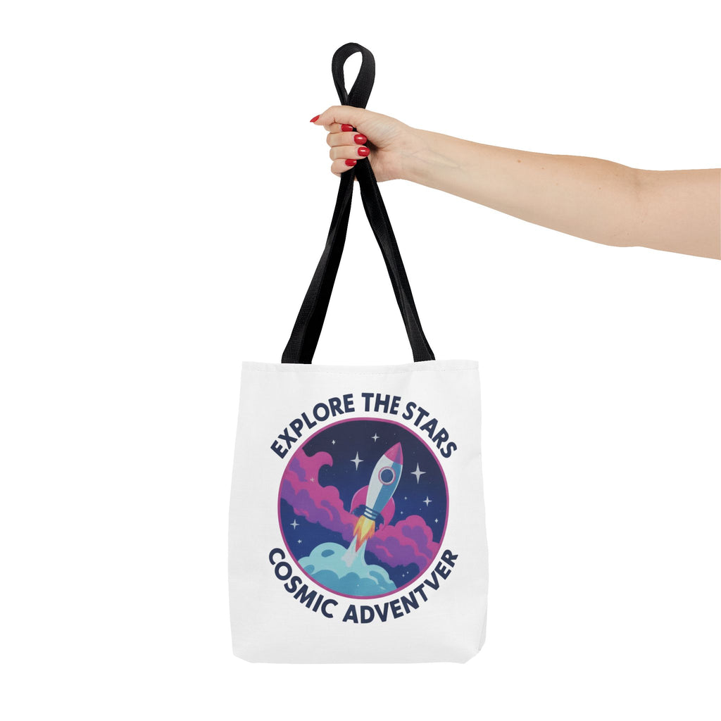 Cosmic Adventurer Tote Bag — "Explore the Stars" Rocket Design