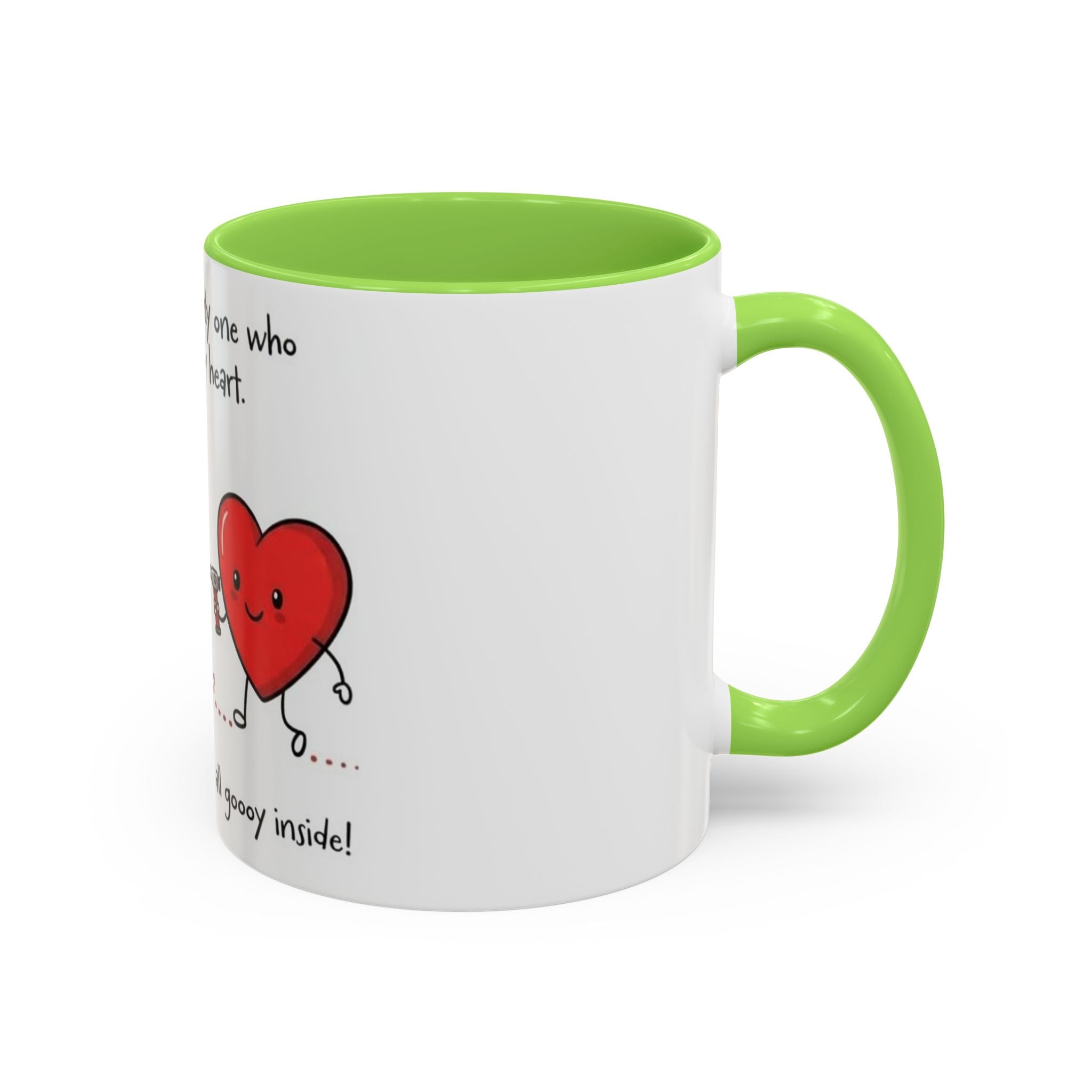 Romantic Coffee Mug — "You’re the only one who melts my heart" Cute Chees e & Heart Valentine Mug