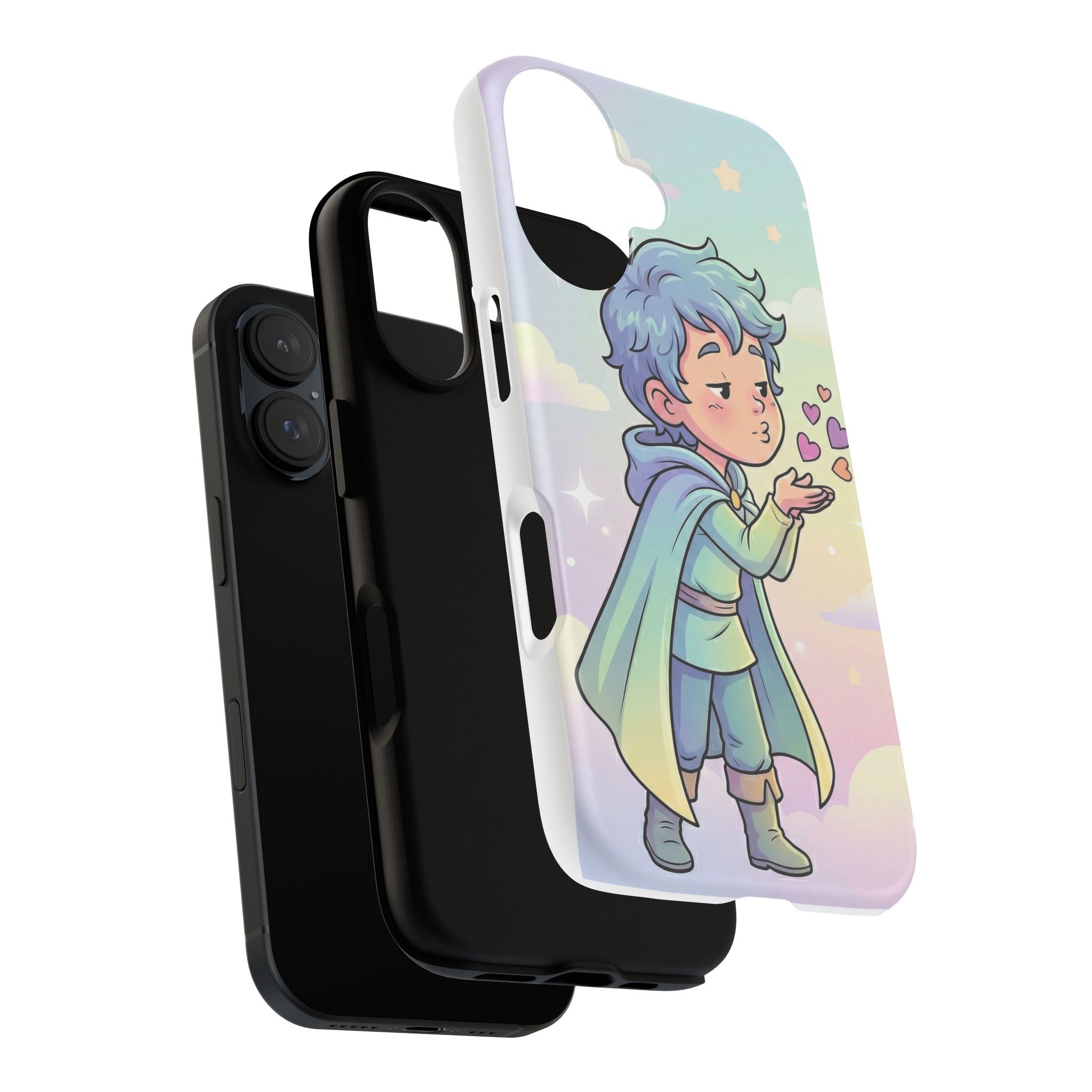 Phone Case — Pastel Prince Blowing Hearts Cute Kawaii Protective Case
