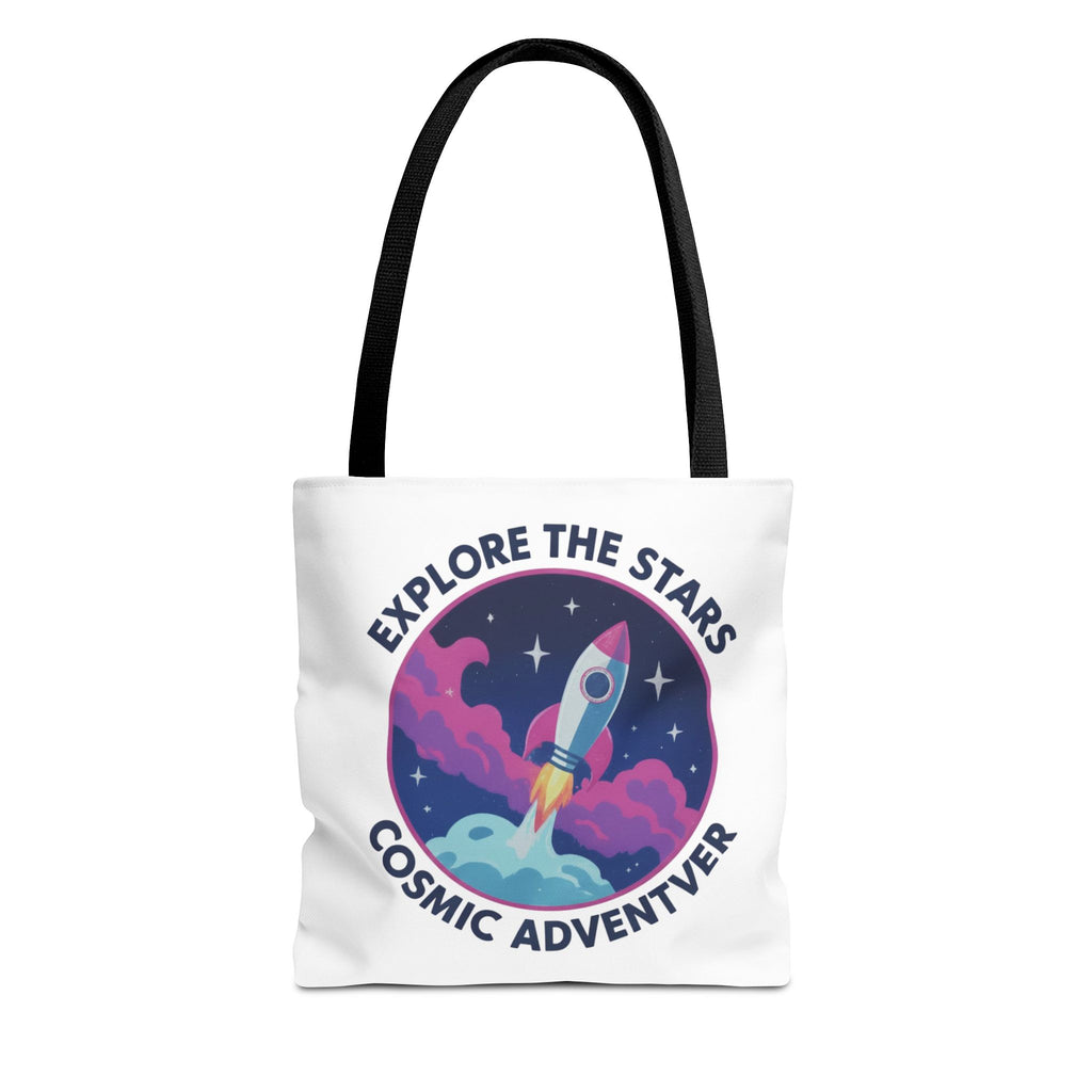 Cosmic Adventurer Tote Bag — "Explore the Stars" Rocket Design