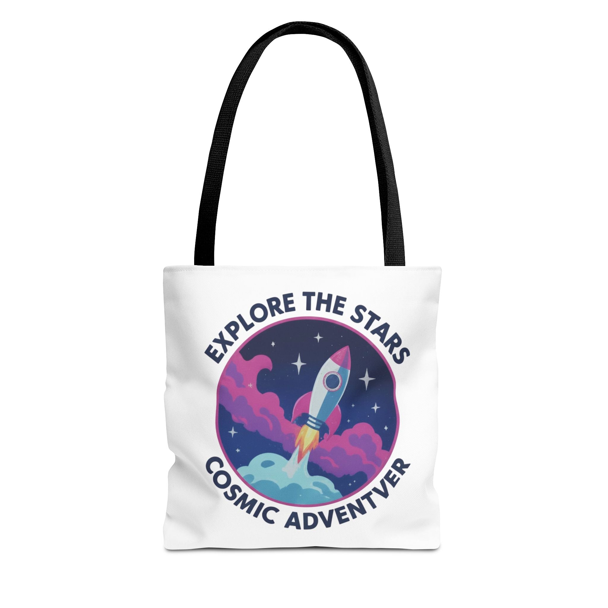 Cosmic Adventurer Tote Bag — "Explore the Stars" Rocket Design