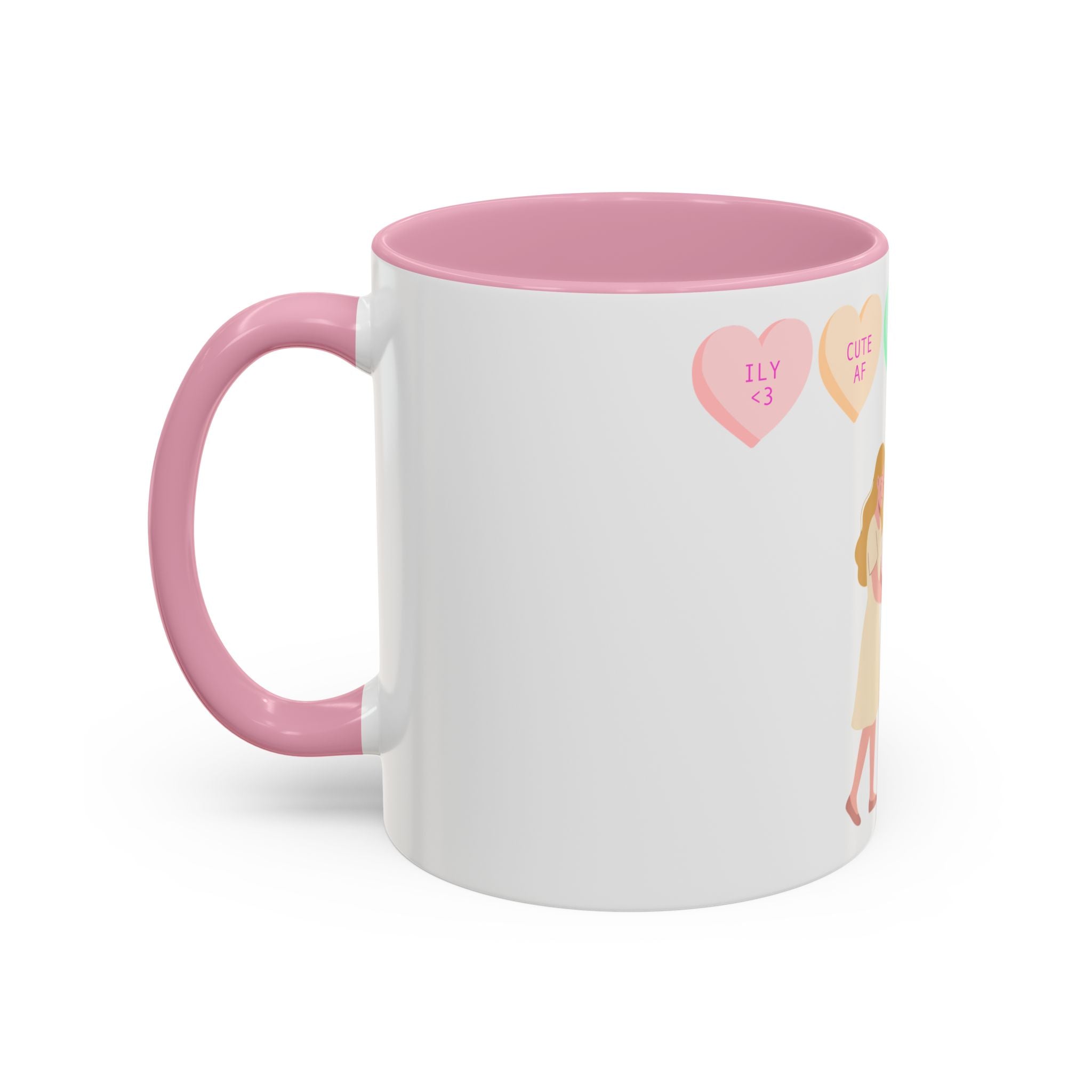 Engagement Proposal Coffee Mug — 'Be Mine' Conversation Hearts Valentine Romance Mug (11oz/15oz)