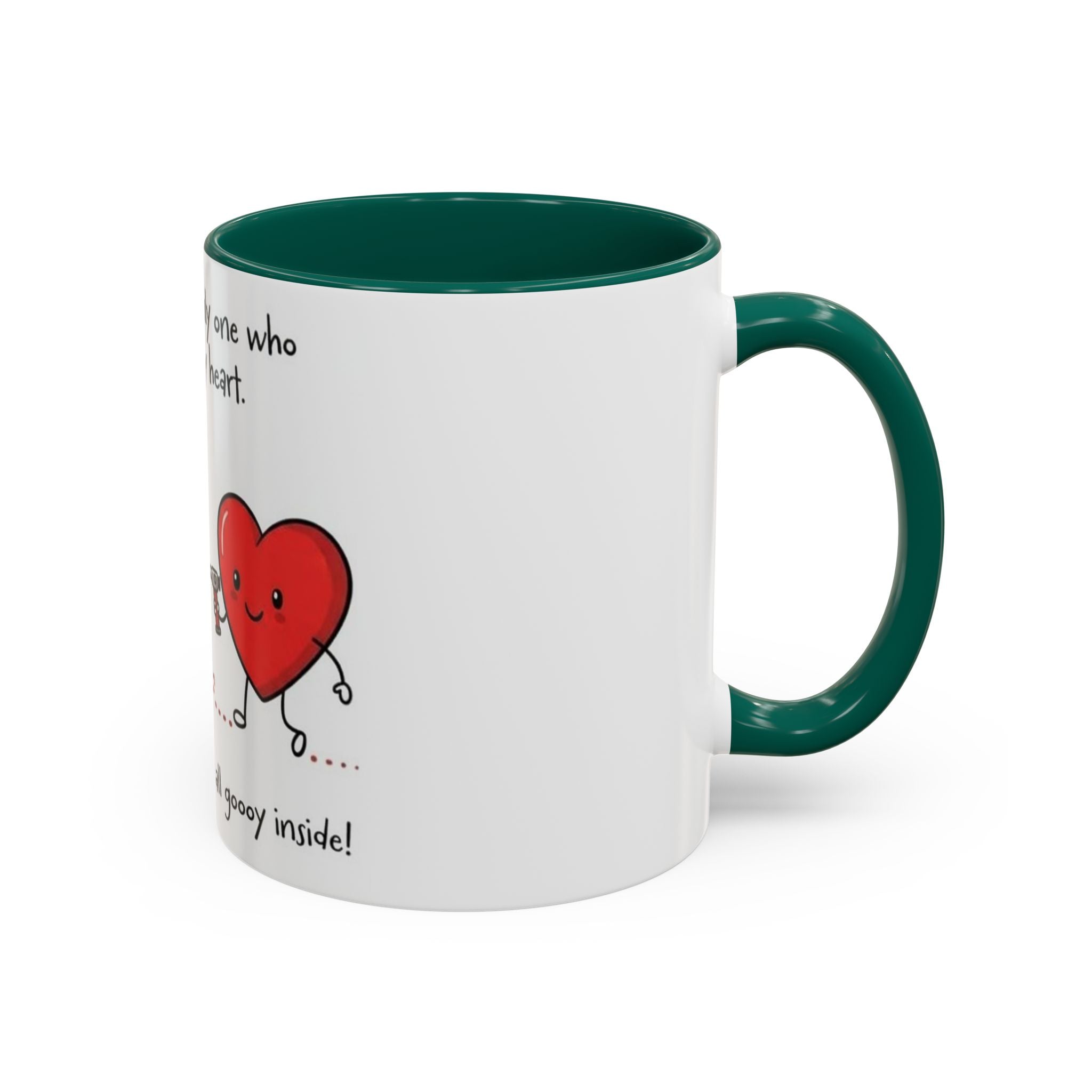 Romantic Coffee Mug — "You’re the only one who melts my heart" Cute Chees e & Heart Valentine Mug