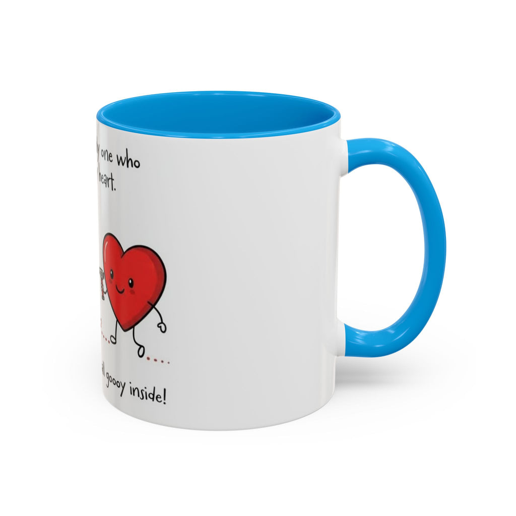 Romantic Coffee Mug — "You’re the only one who melts my heart" Cute Chees e & Heart Valentine Mug