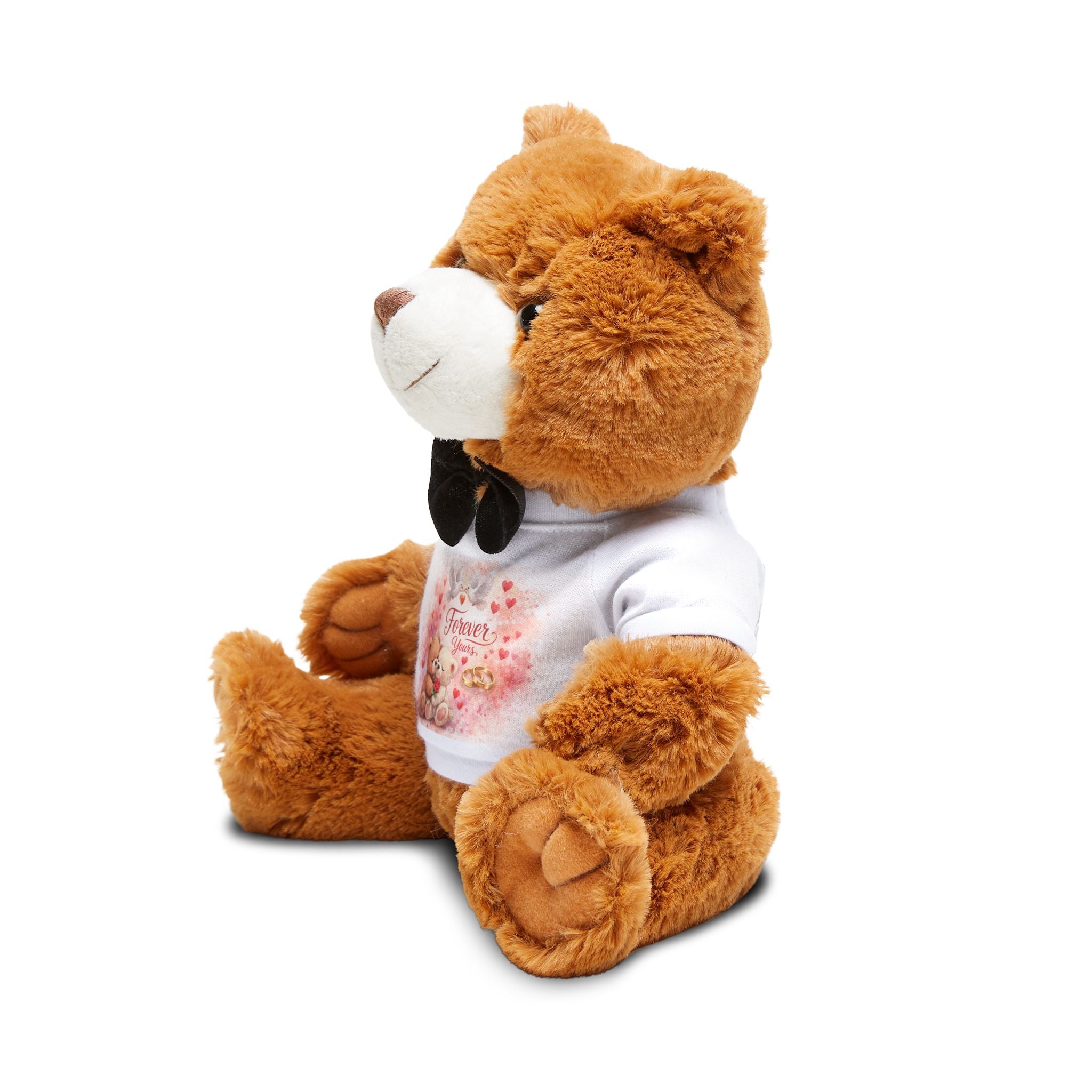 Brown Plush Teddy Bear with T-Shirt — Cute Stuffed Animal Gift for Kids & Occasions