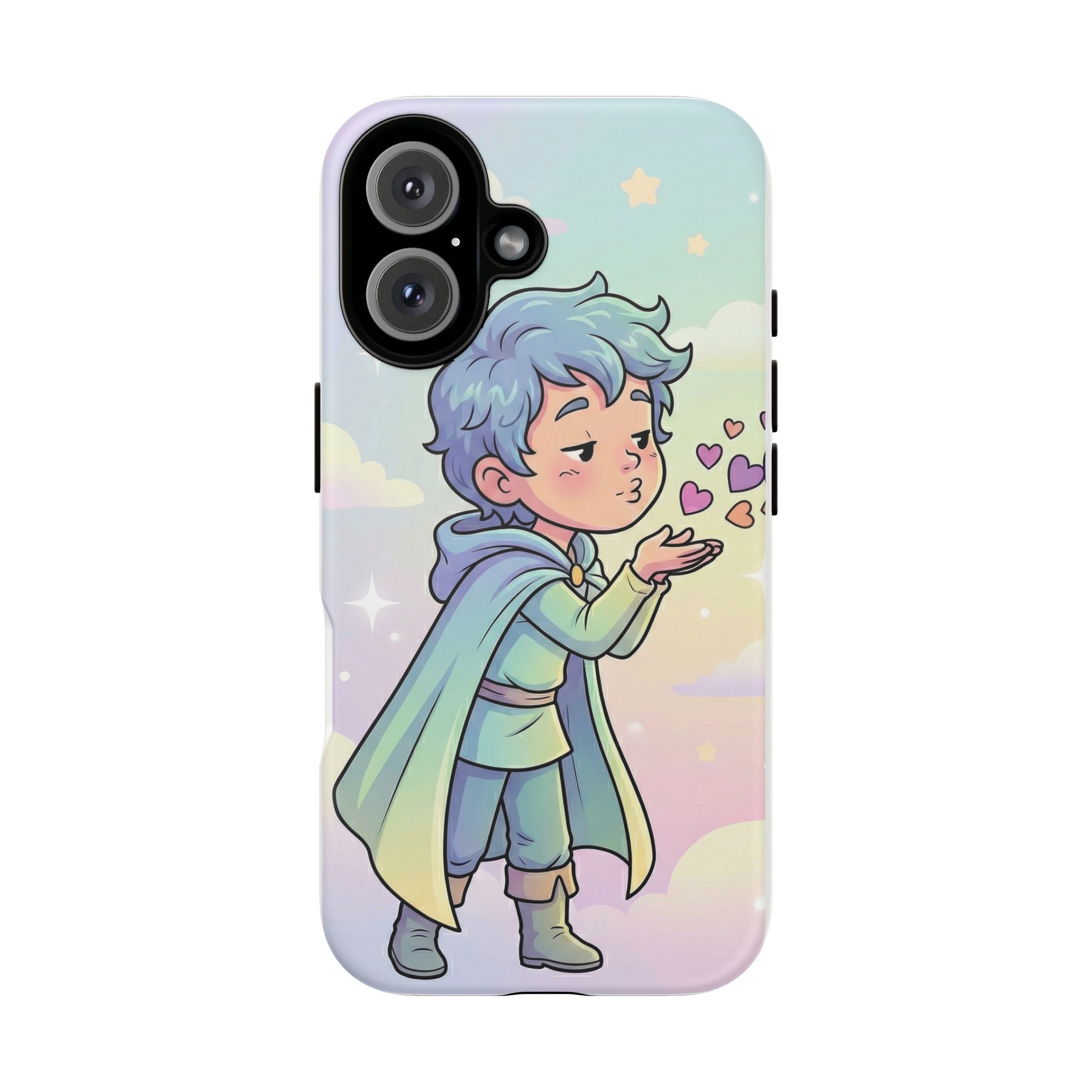 Phone Case — Pastel Prince Blowing Hearts Cute Kawaii Protective Case