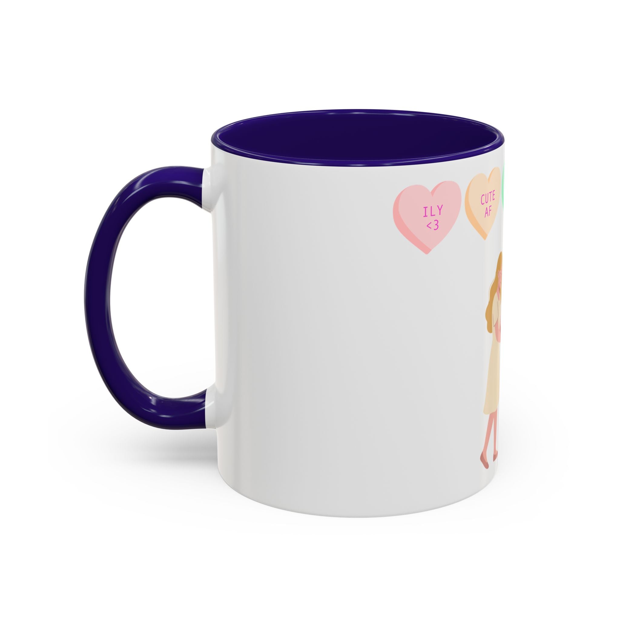 Engagement Proposal Coffee Mug — 'Be Mine' Conversation Hearts Valentine Romance Mug (11oz/15oz)