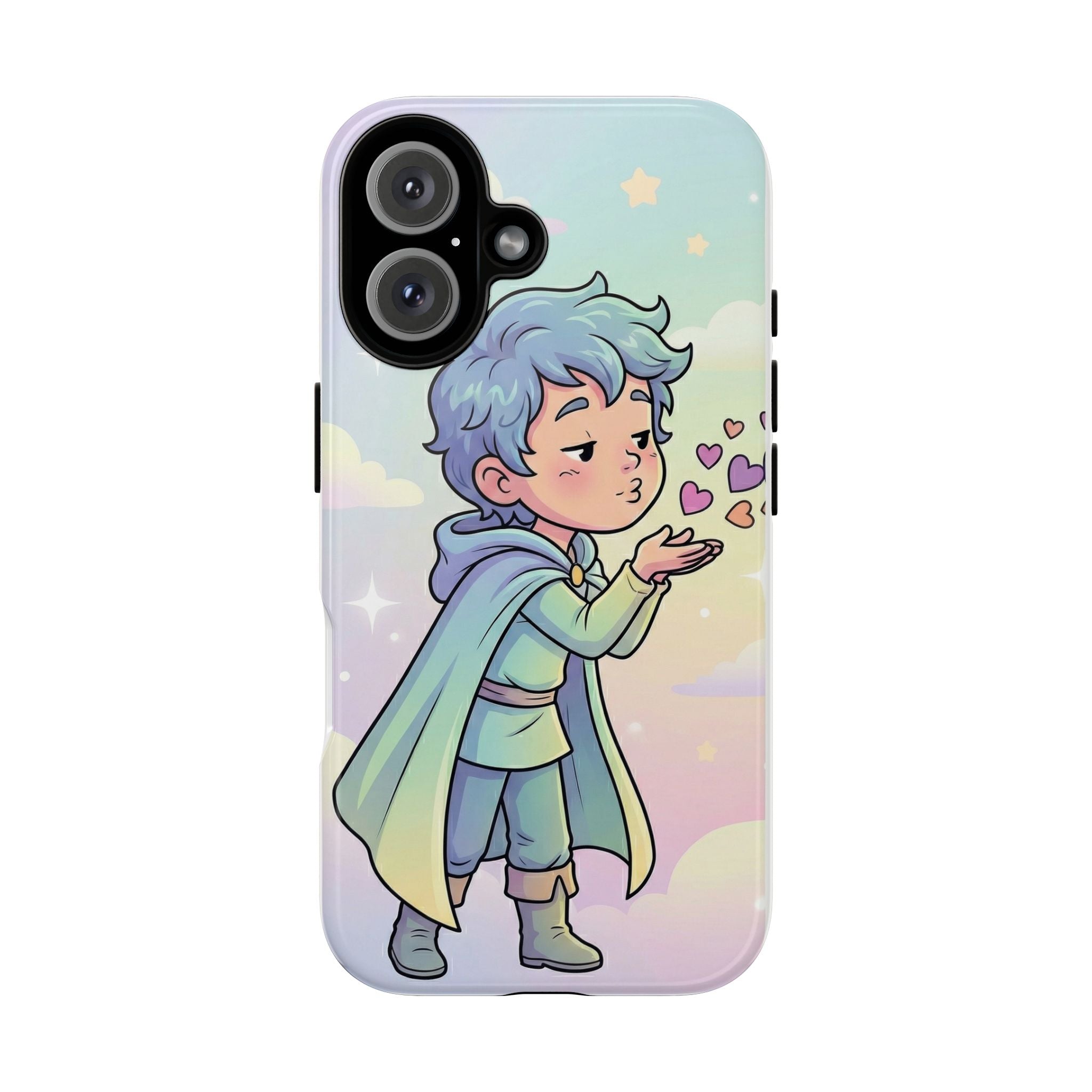 Phone Case — Pastel Prince Blowing Hearts Cute Kawaii Protective Case