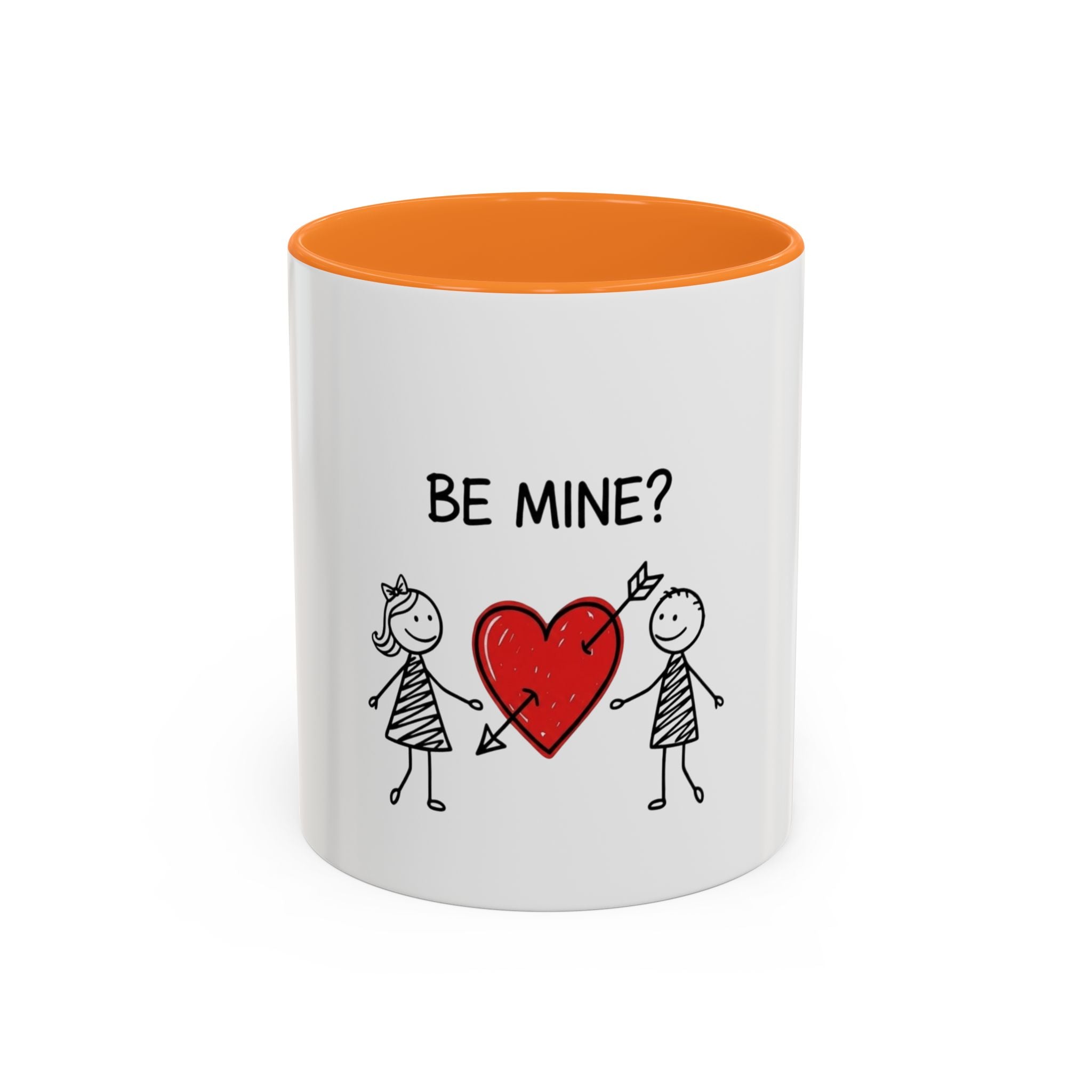 Be Mine? Valentine Heart Coffee Mug — Cute Couple Love Gift (11oz, 15oz)