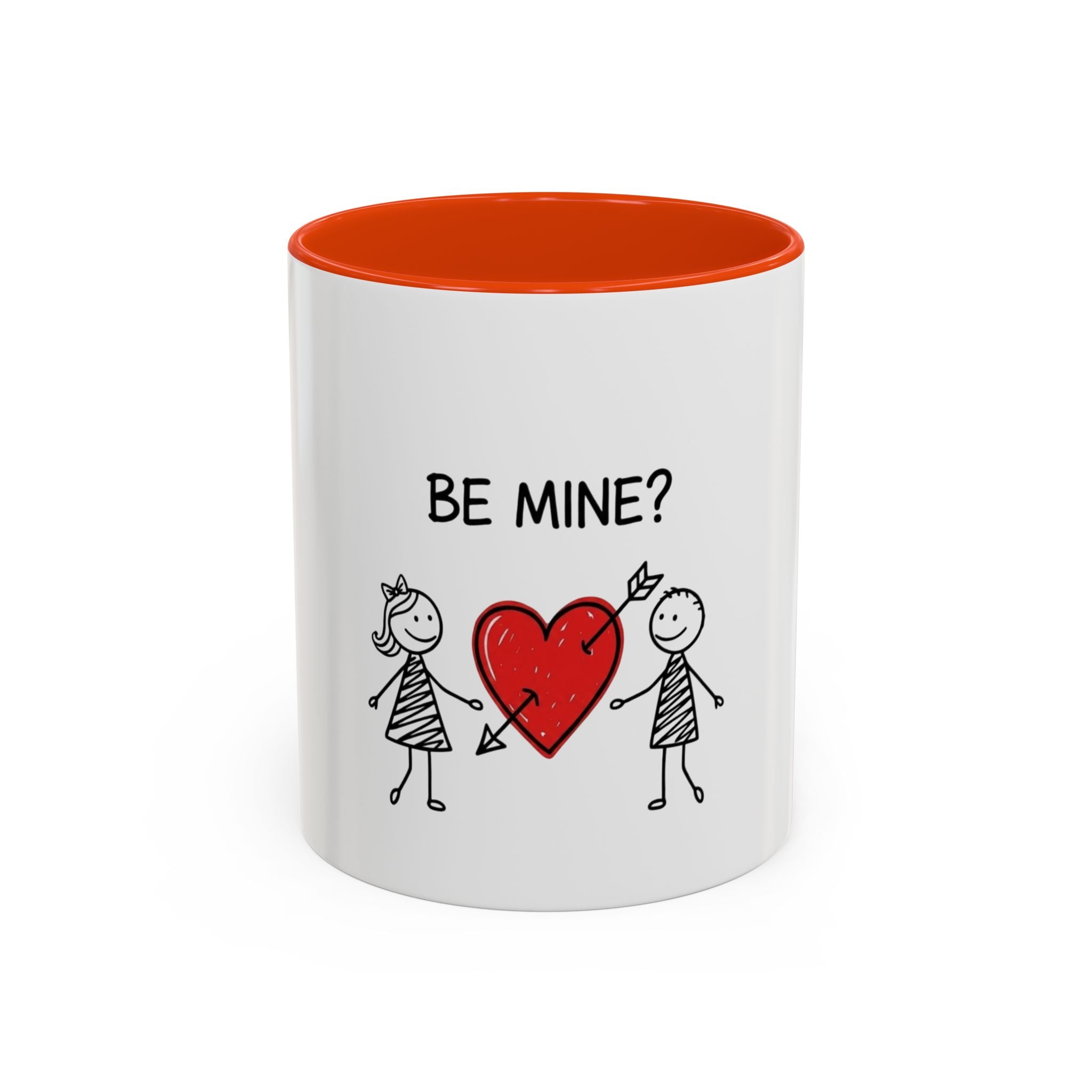 Be Mine? Valentine Heart Coffee Mug — Cute Couple Love Gift (11oz, 15oz)